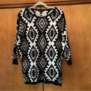 Fun black and white comfy sweater